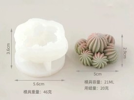 Molde silicona bouquet de cactus